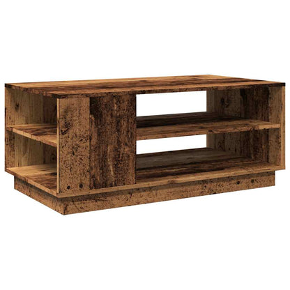 Salontafel 102x55x43 cm bewerkt hout oud houtkleurig