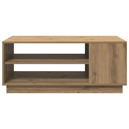 Salontafel Bewerkt Hout Artisanaal Eikenkleur 102 x 55 x 43 cm