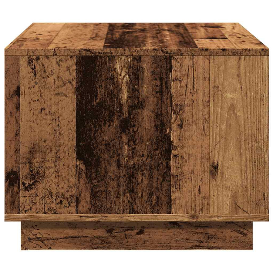 Salontafel 55x55x42 cm bewerkt hout oud houtkleurig