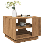 Salontafel 55x55x42 cm bewerkt hout eikenkleurig