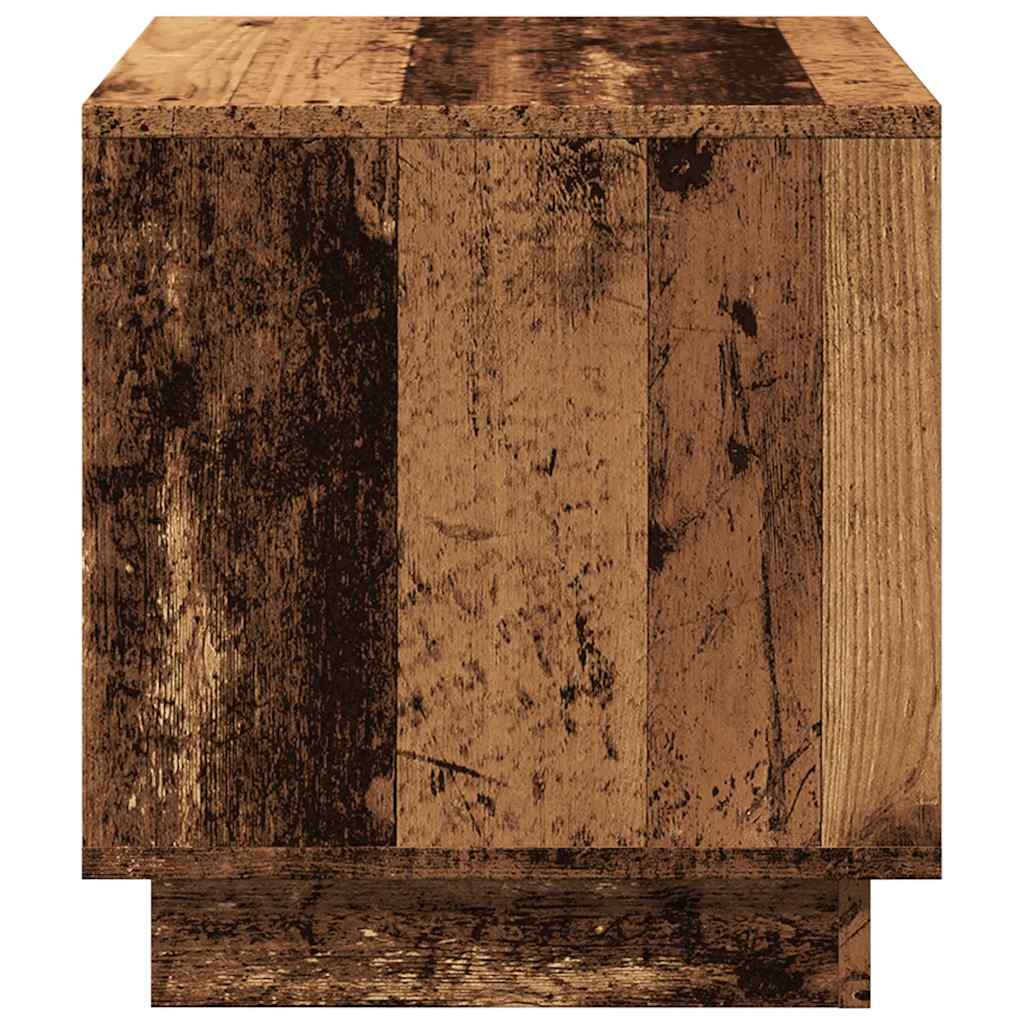 Salontafel 40x40x43 cm bewerkt hout oud houtkleurig