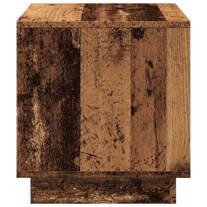 Salontafel 40x40x43 cm bewerkt hout oud houtkleurig