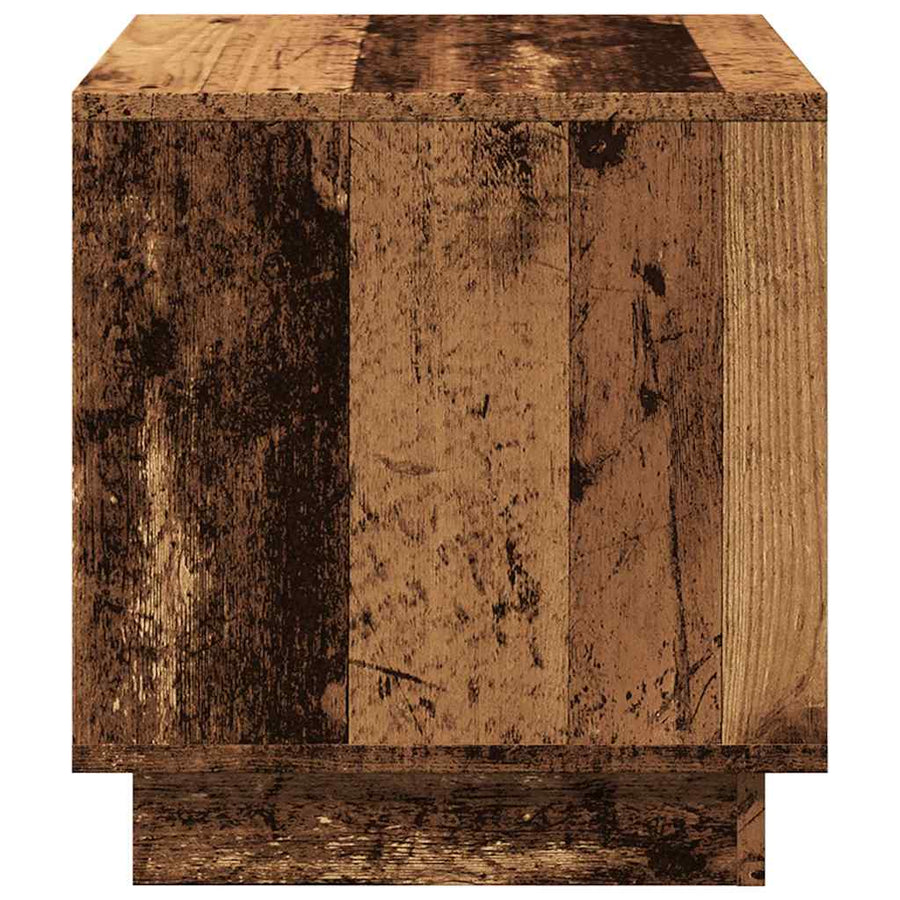 Salontafel 40x40x43 cm bewerkt hout oud houtkleurig
