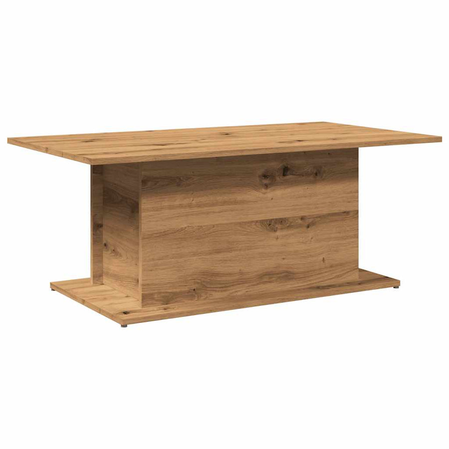 Salontafel 102x55,5x40 cm bewerkt hout artisanaal eikenkleur