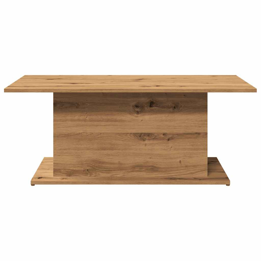 Salontafel 102x55,5x40 cm bewerkt hout artisanaal eikenkleur