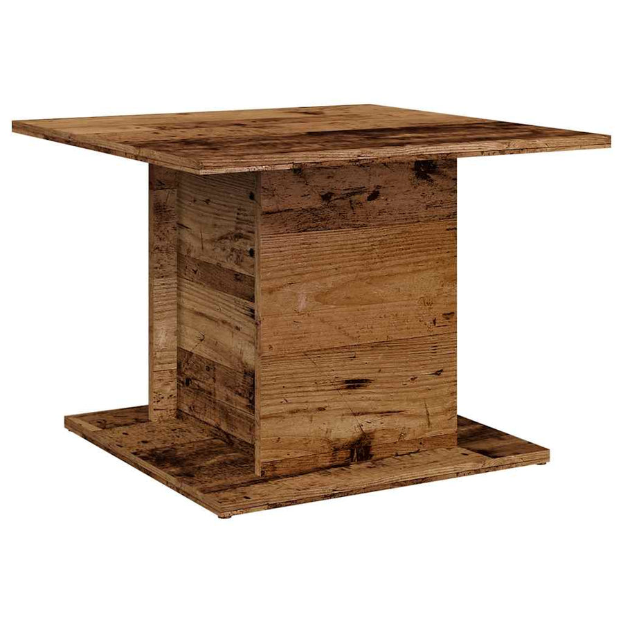 Salontafel 55,5x55,5x40 cm bewerkt hout oud houtkleurig