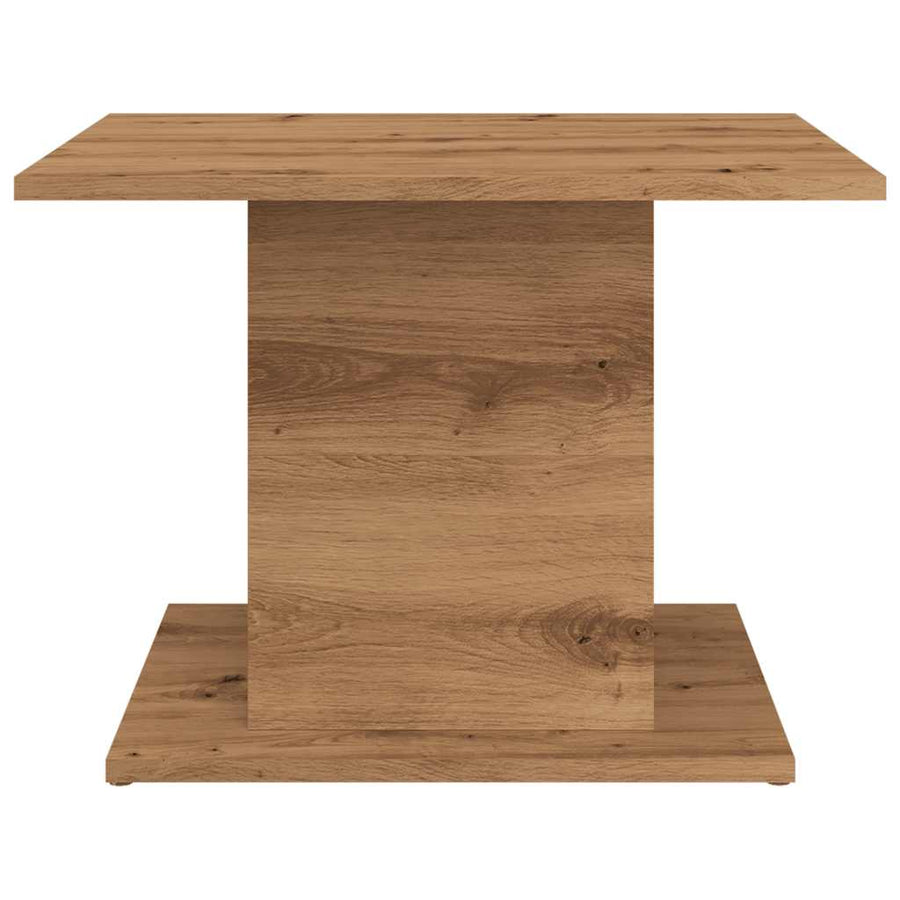 Salontafel 55,5x55,5x40 cm bewerkt hout artisanaal eikenkleur