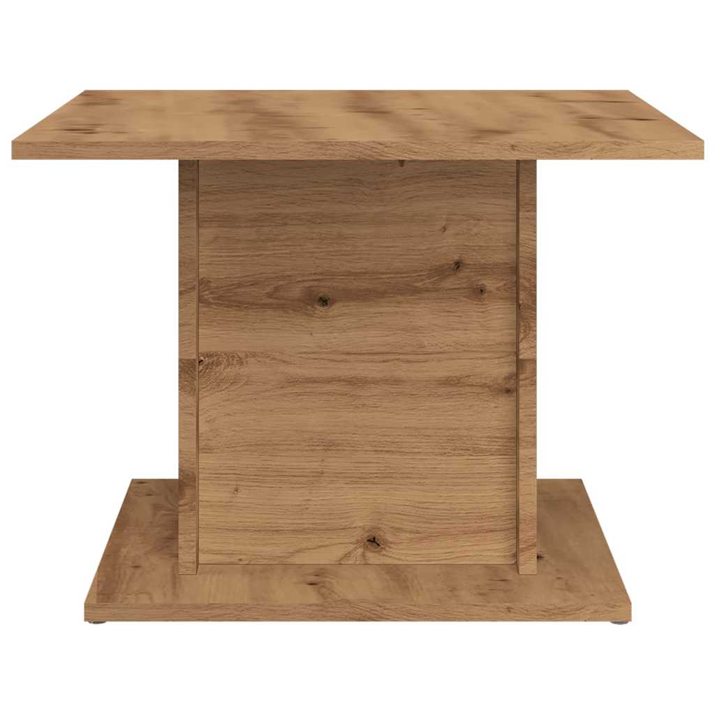Salontafel 55,5x55,5x40 cm bewerkt hout artisanaal eikenkleur