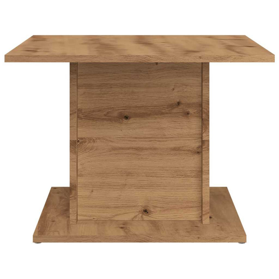 Salontafel 55,5x55,5x40 cm bewerkt hout artisanaal eikenkleur