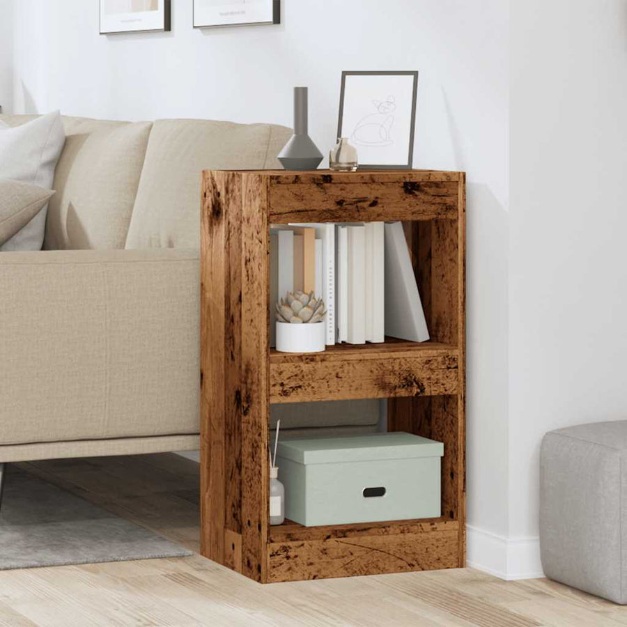 Boekenkast / kamerscherm 40x30x72 cm oud houtkleurig