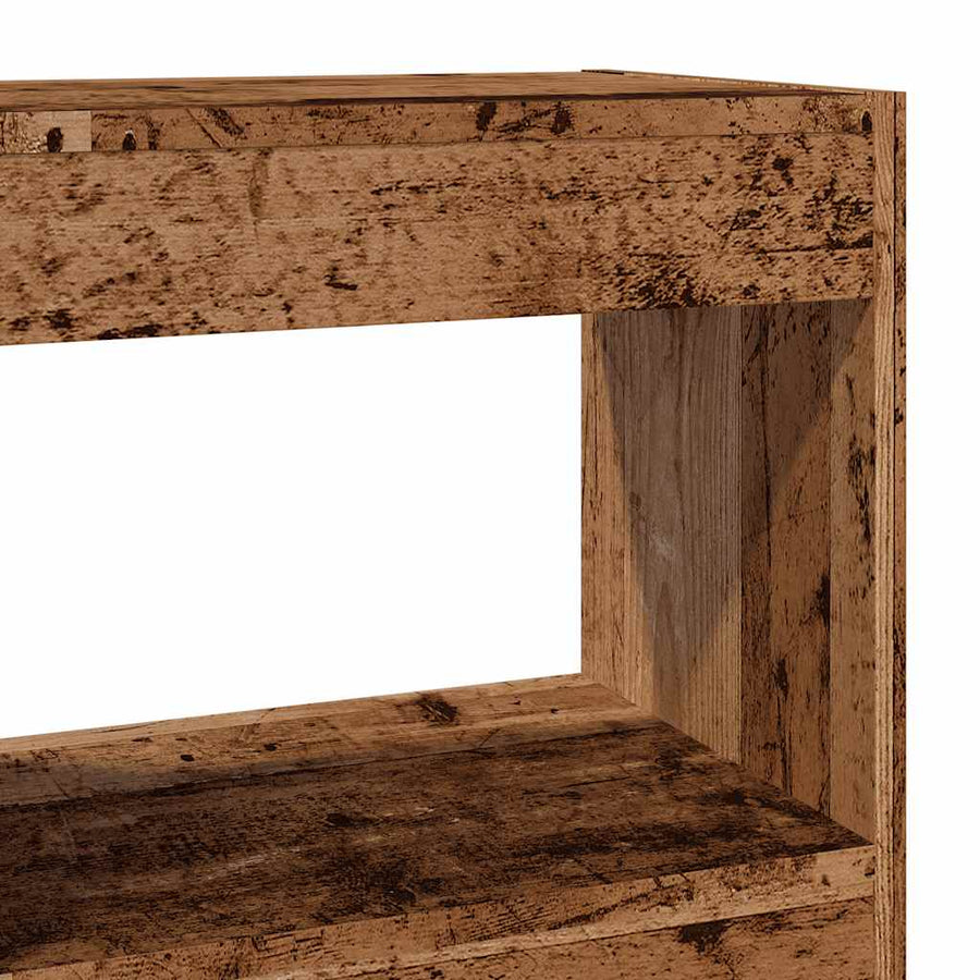Boekenkast / kamerscherm 40x30x72 cm oud houtkleurig