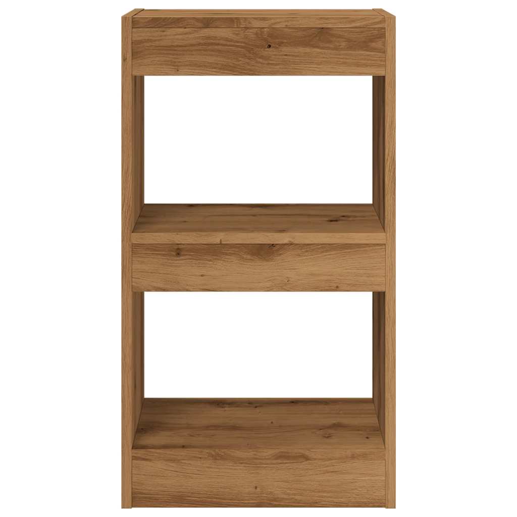 Boekenkast/kamerscherm 40x30x72 cm artisanaal eikenkleur