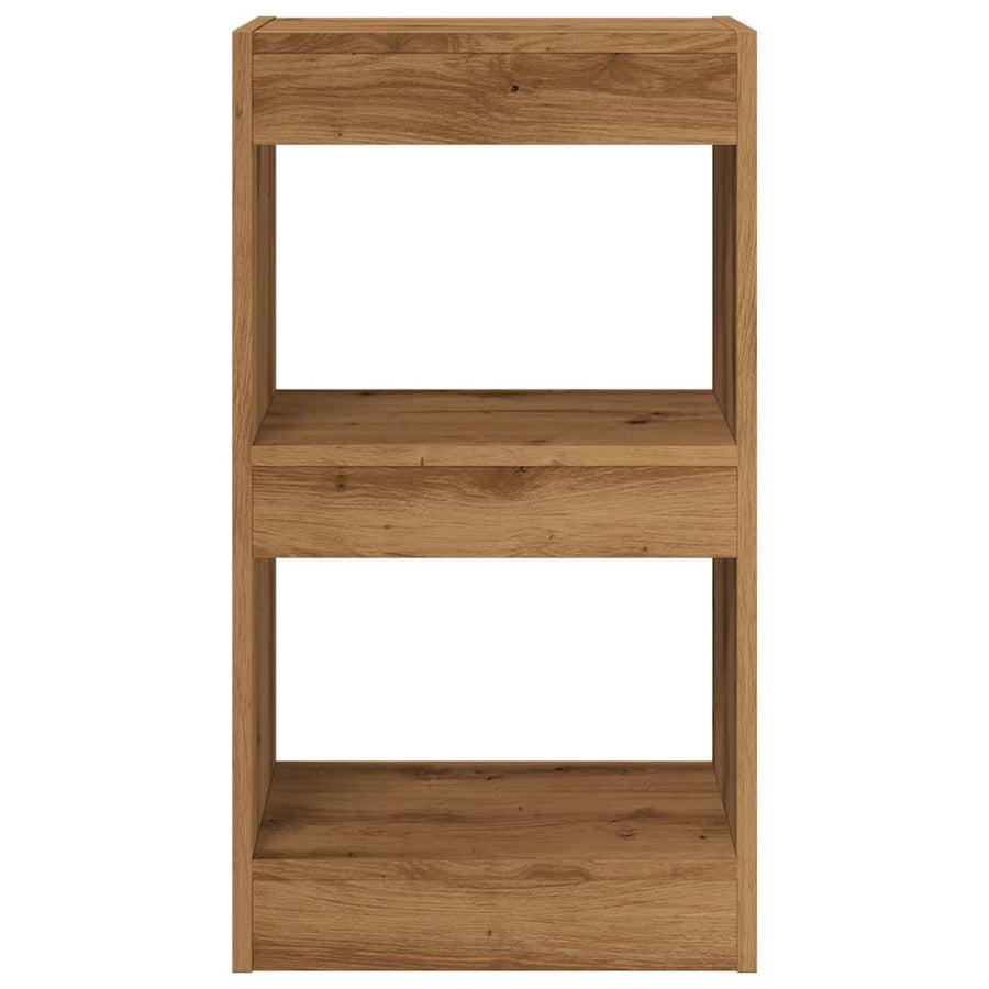 Boekenkast/kamerscherm 40x30x72 cm artisanaal eikenkleur