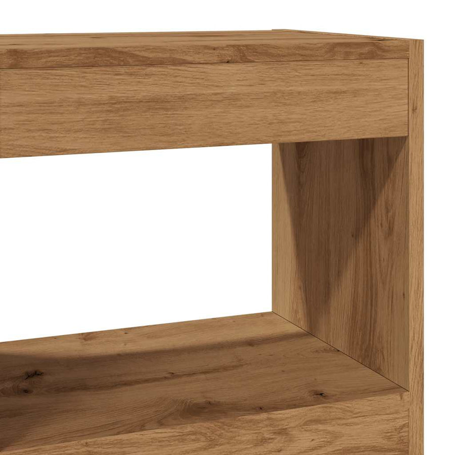 Boekenkast/kamerscherm 40x30x72 cm artisanaal eikenkleur