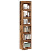 Boekenkast kamerscherm 40x30x198 cm oud houtkleurig