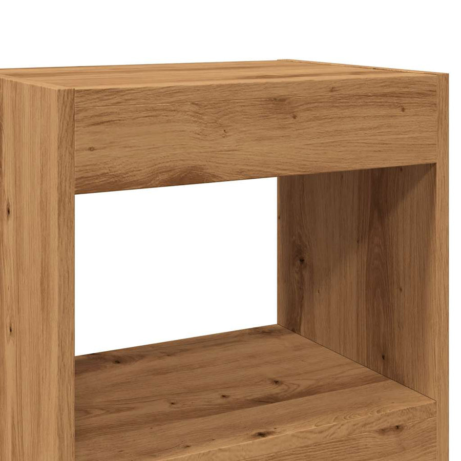 Boekenkast/kamerscherm 40x30x198 cm artisanaal eikenkleur