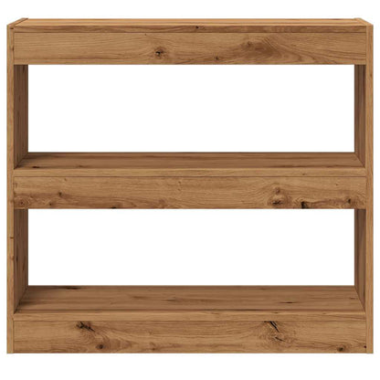 Boekenkast/kamerscherm 80x30x72 cm artisanaal eikenkleur