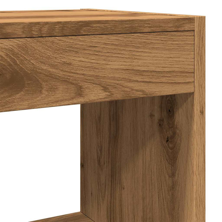 Boekenkast/kamerscherm 80x30x72 cm artisanaal eikenkleur