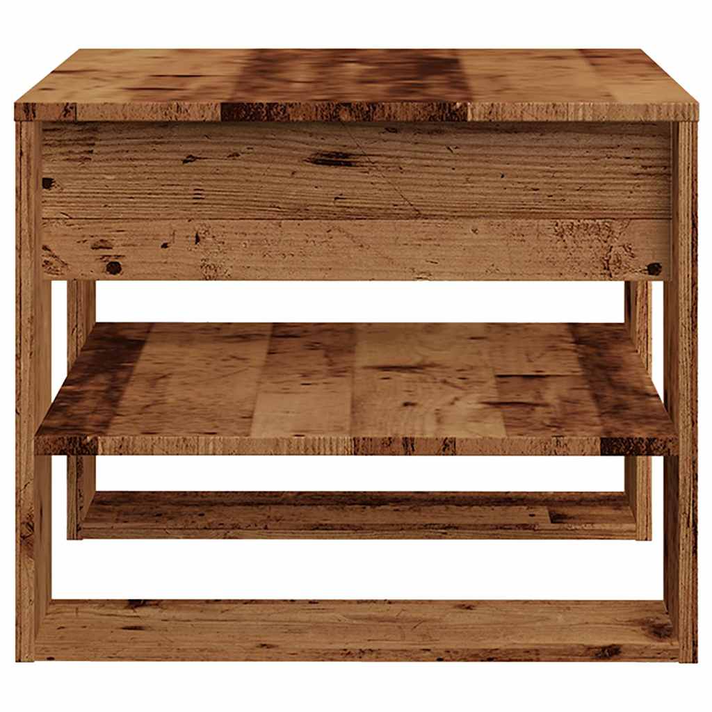 Salontafel 55,5x55x45 cm bewerkt hout oud houtkleurig