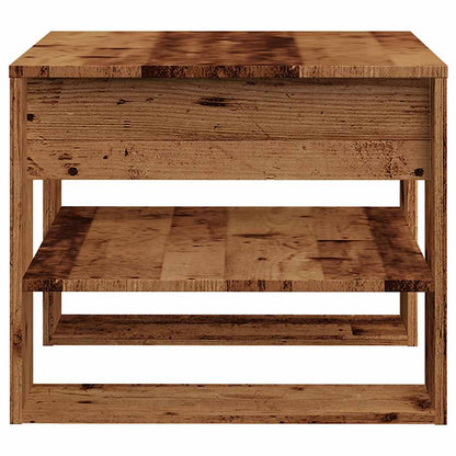 Salontafel 55,5x55x45 cm bewerkt hout oud houtkleurig