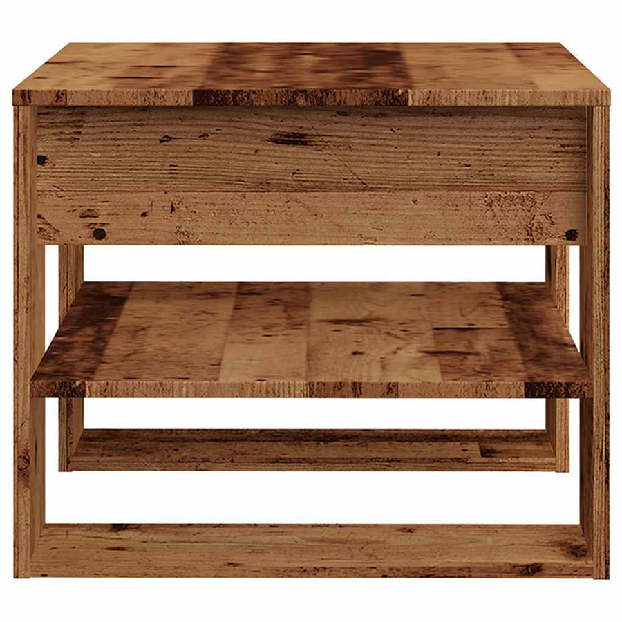Salontafel 55,5x55x45 cm bewerkt hout oud houtkleurig