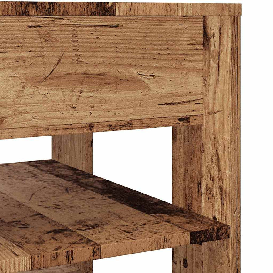 Salontafel 55,5x55x45 cm bewerkt hout oud houtkleurig