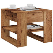 Coffee table 55.5x55x45 cm treated old wood colored