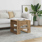 Salontafel 55,5x55x45 cm bewerkt hout eikenkleur