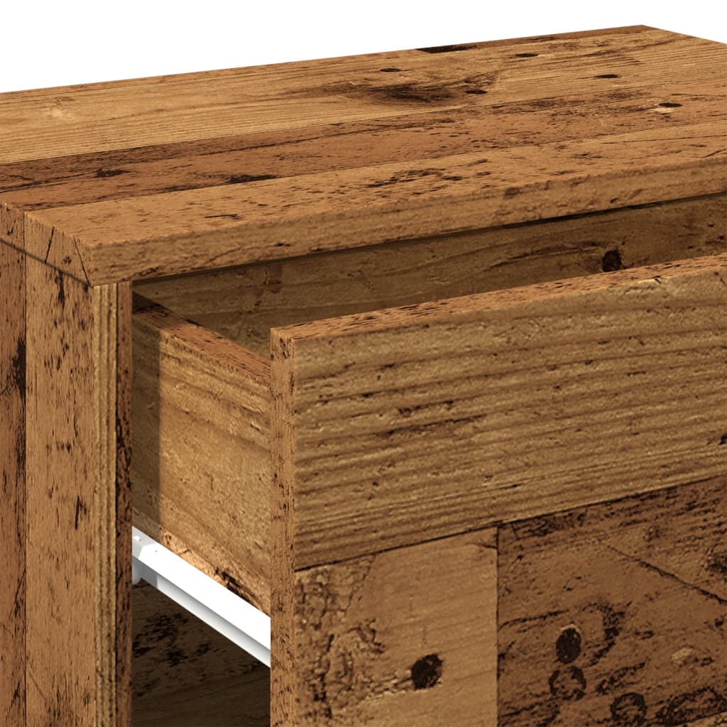 Nachtkastjes 2 st wandgemonteerd oud houtkleurig