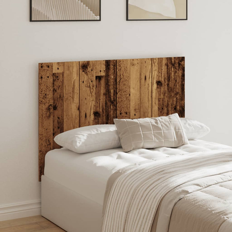 Hoofdeinde 120x1,5x80 cm bewerkt hout oud houtkleurig