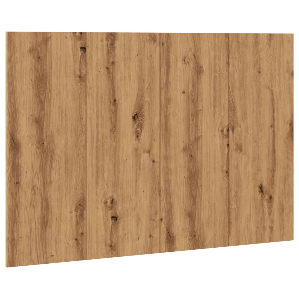 Hoofdeinde 120x1,5x80 cm bewerkt hout artisanaal eikenkleur