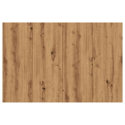 Hoofdeinde 120x1,5x80 cm bewerkt hout artisanaal eikenkleur