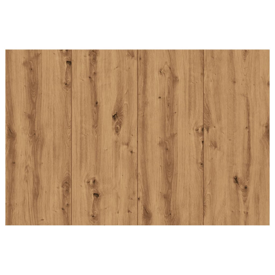 Hoofdeinde 120x1,5x80 cm bewerkt hout artisanaal eikenkleur