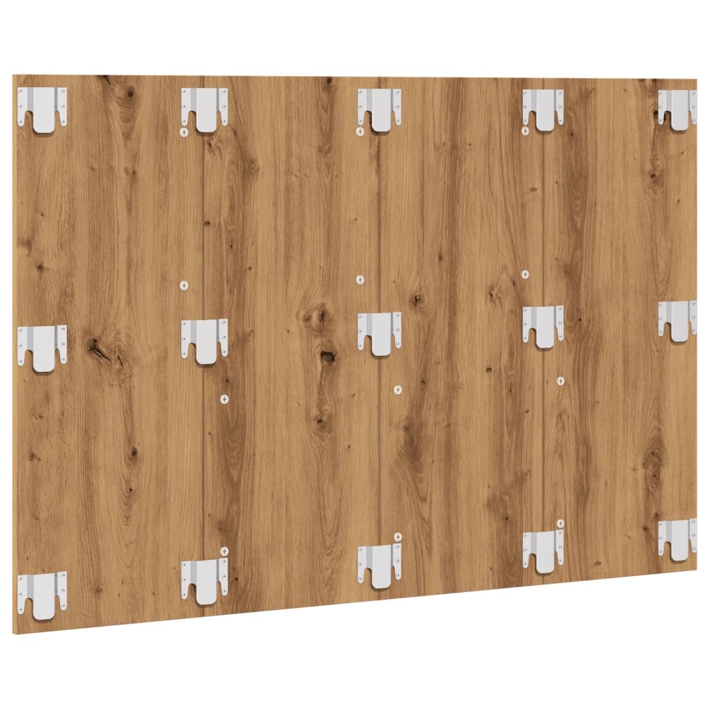 Hoofdeinde 120x1,5x80 cm bewerkt hout artisanaal eikenkleur