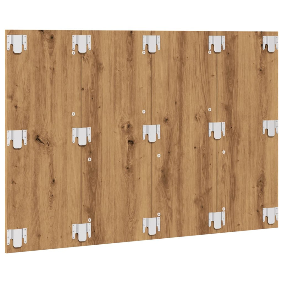 Hoofdeinde 120x1,5x80 cm bewerkt hout artisanaal eikenkleur