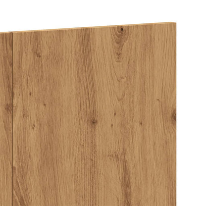 Hoofdeinde 120x1,5x80 cm bewerkt hout artisanaal eikenkleur