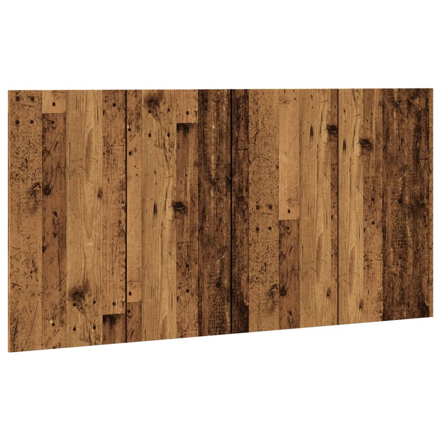 Hoofdeinde 160x1,5x80 cm bewerkt hout oud houtkleurig