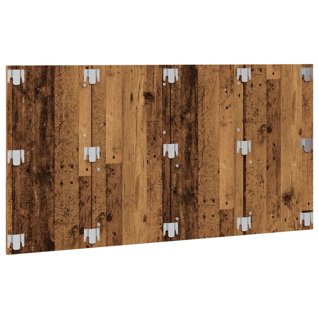 Hoofdeinde 160x1,5x80 cm bewerkt hout oud houtkleurig