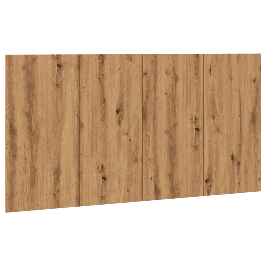 Hoofdeinde 160x1,5x80 cm bewerkt hout artisanaal eikenkleur