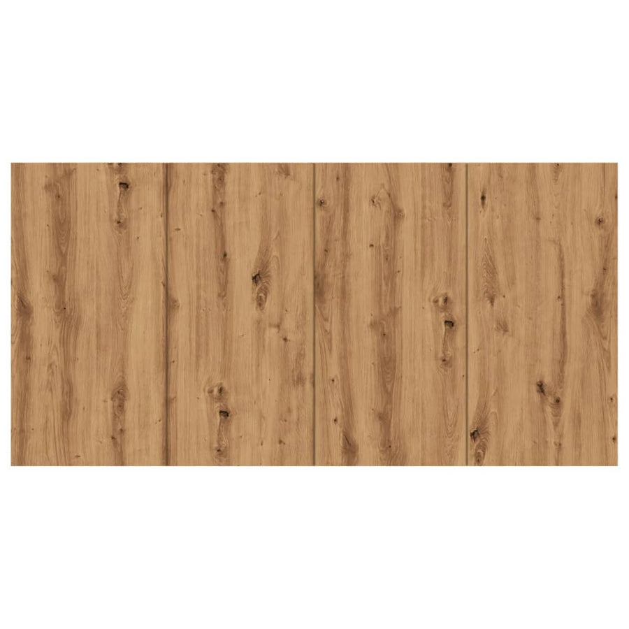 Hoofdeinde 160x1,5x80 cm bewerkt hout artisanaal eikenkleur