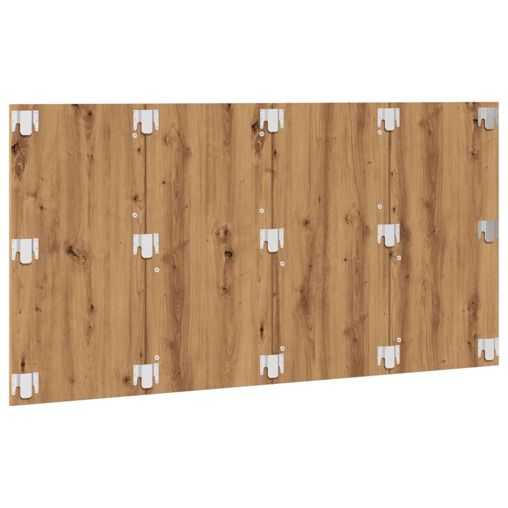Hoofdeinde 160x1,5x80 cm bewerkt hout artisanaal eikenkleur