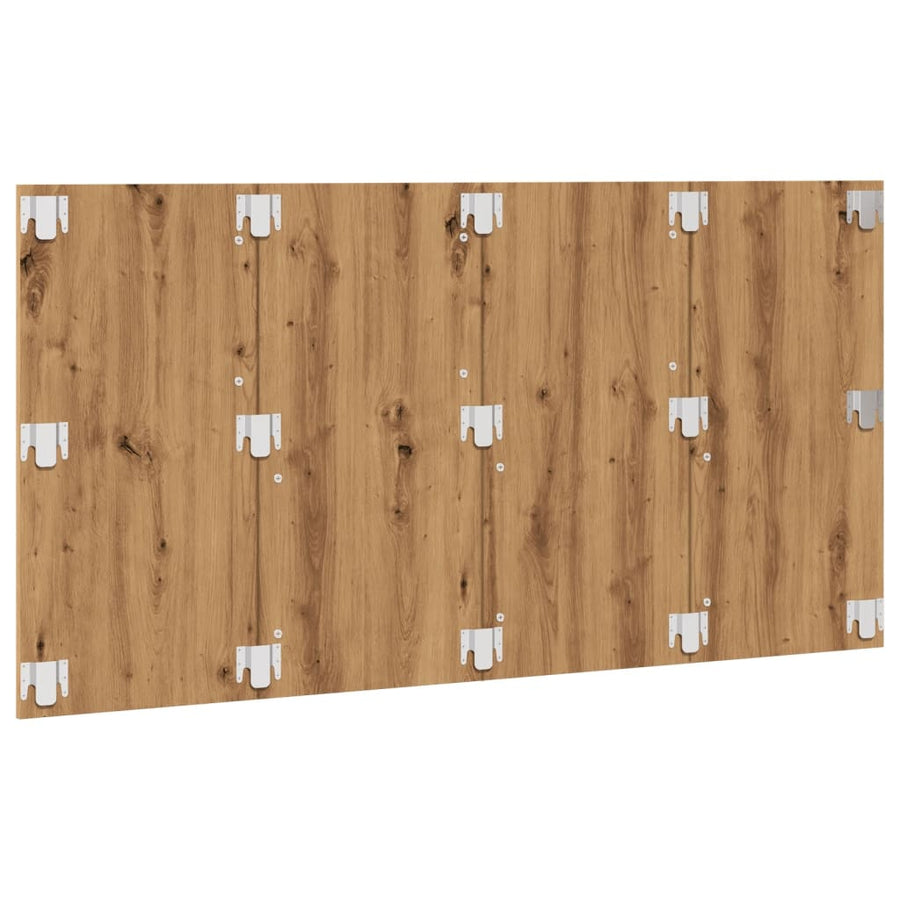 Hoofdeinde 160x1,5x80 cm bewerkt hout artisanaal eikenkleur