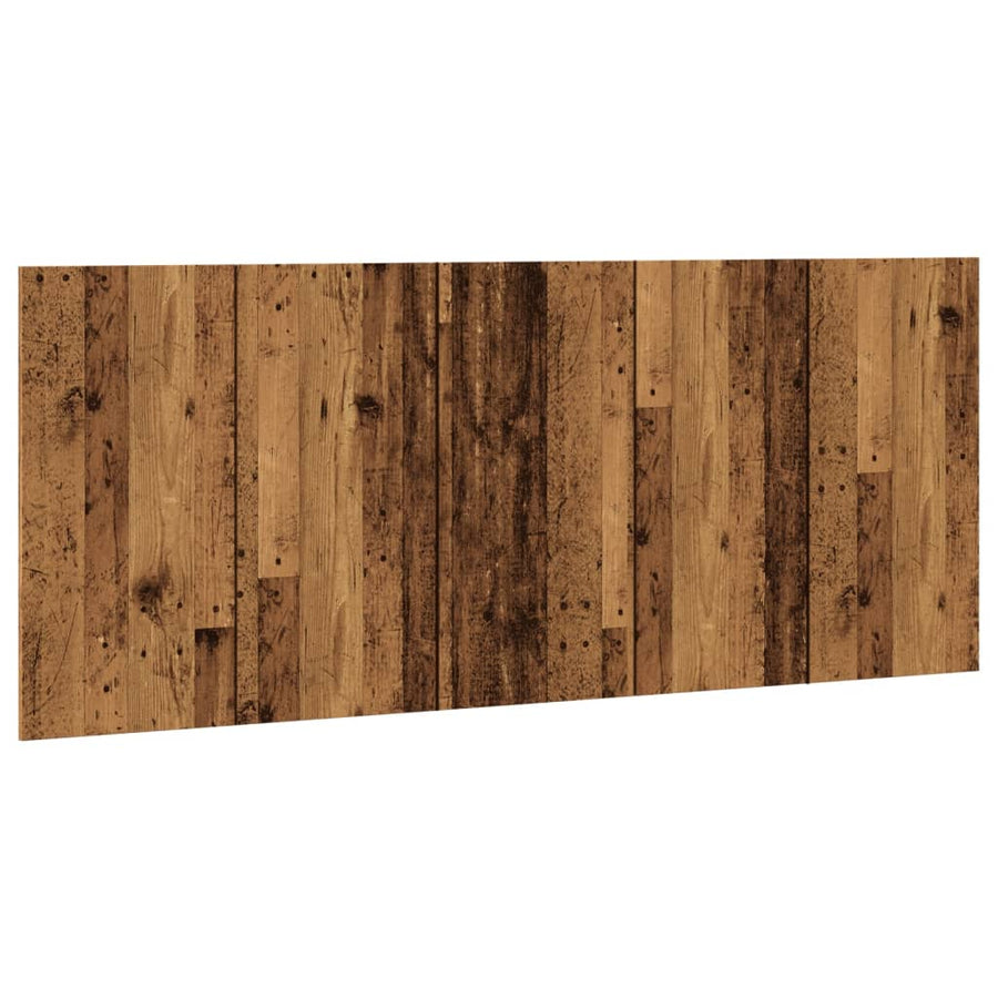 Hoofdeinde 200x1,5x80 cm bewerkt hout oud houtkleurig