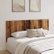 Headboard 200x1.5x80 cm carved aged wood color