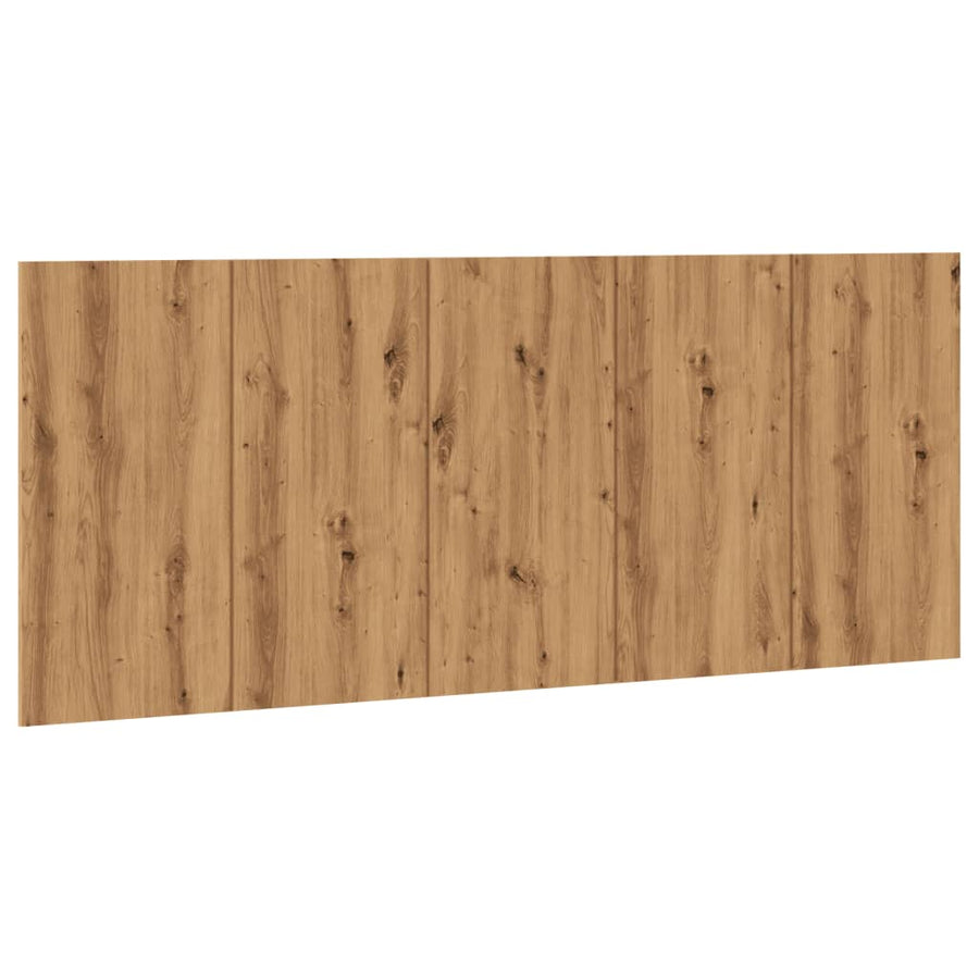 Hoofdeinde 200x1,5x80 cm bewerkt hout artisanaal eikenkleur