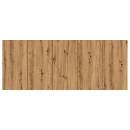 Hoofdeinde 200x1,5x80 cm bewerkt hout artisanaal eikenkleur