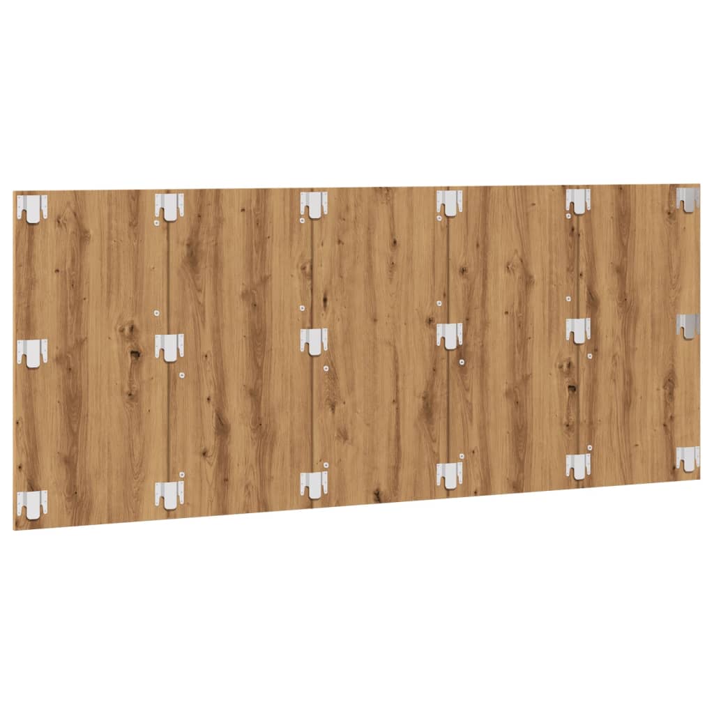 Hoofdeinde 200x1,5x80 cm bewerkt hout artisanaal eikenkleur
