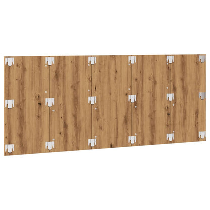 Hoofdeinde 200x1,5x80 cm bewerkt hout artisanaal eikenkleur
