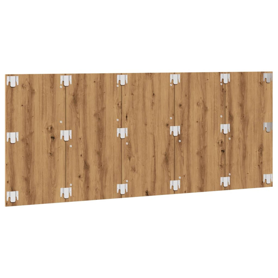 Hoofdeinde 200x1,5x80 cm bewerkt hout artisanaal eikenkleur