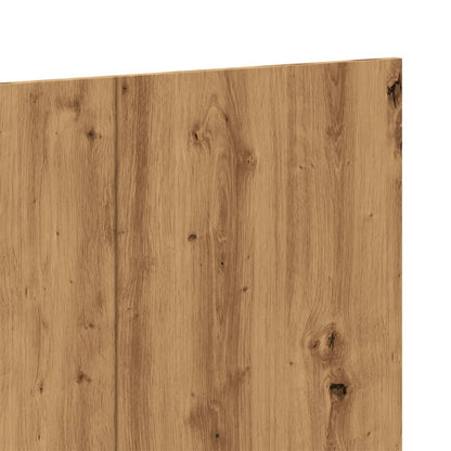 Hoofdeinde 200x1,5x80 cm bewerkt hout artisanaal eikenkleur